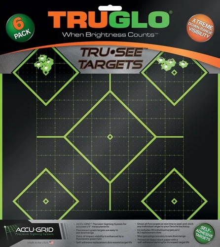TRUGLO TRU-SEE REACTIVE TARGET - 5 DAIMOND 6-PACK GREEN