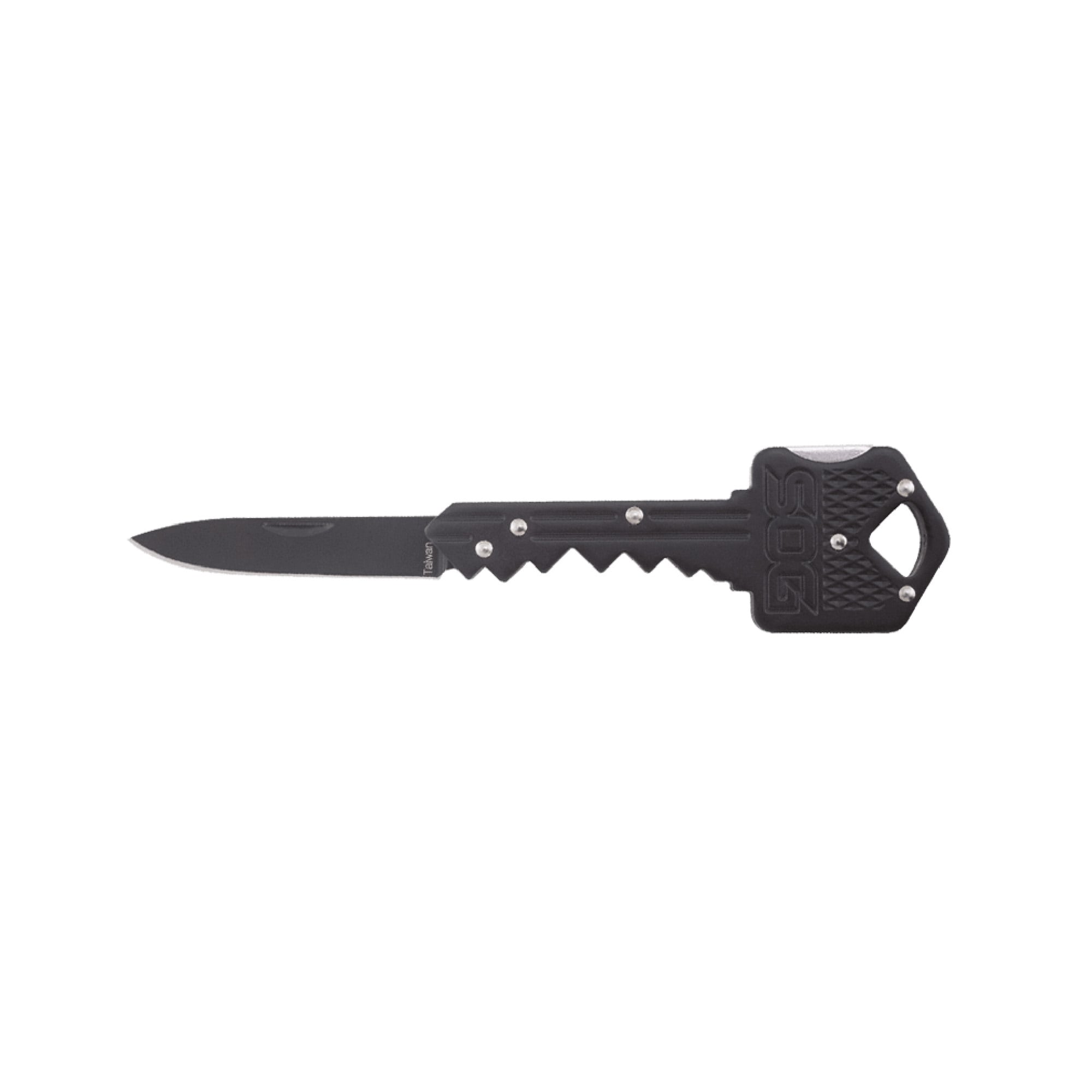 SOG Knives Key Knife 1.5" Drop Point Folding Knife, Black - SOGKEY101