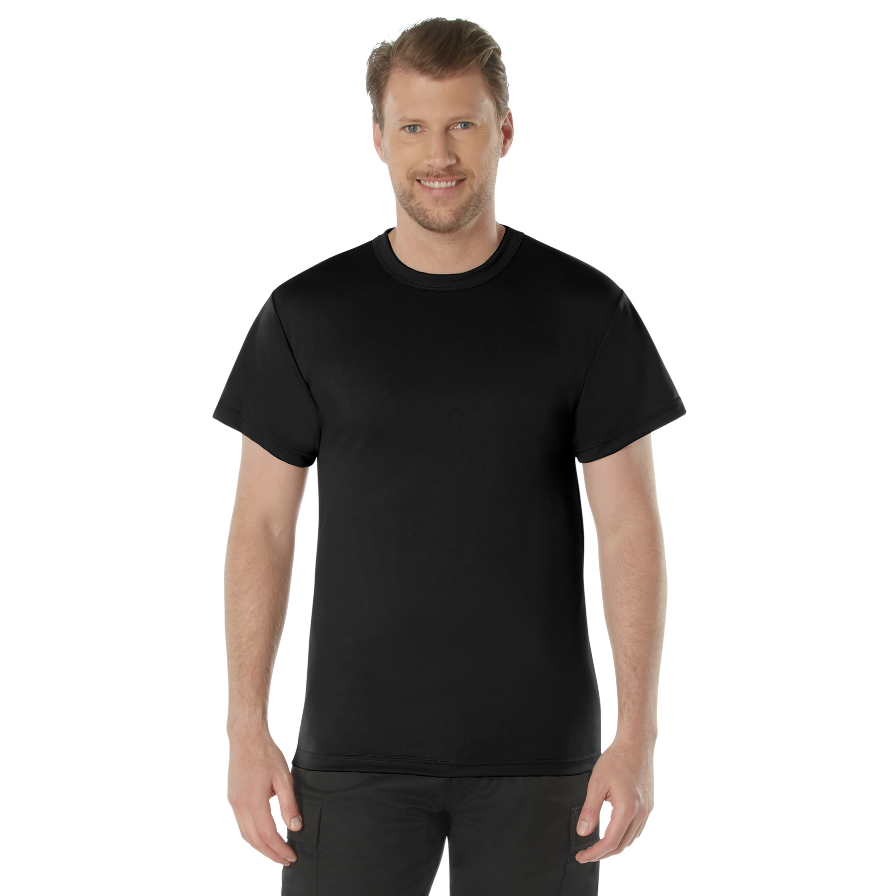 Rothco Quick Dry Moisture Wicking T-Shirt - Black, Medium