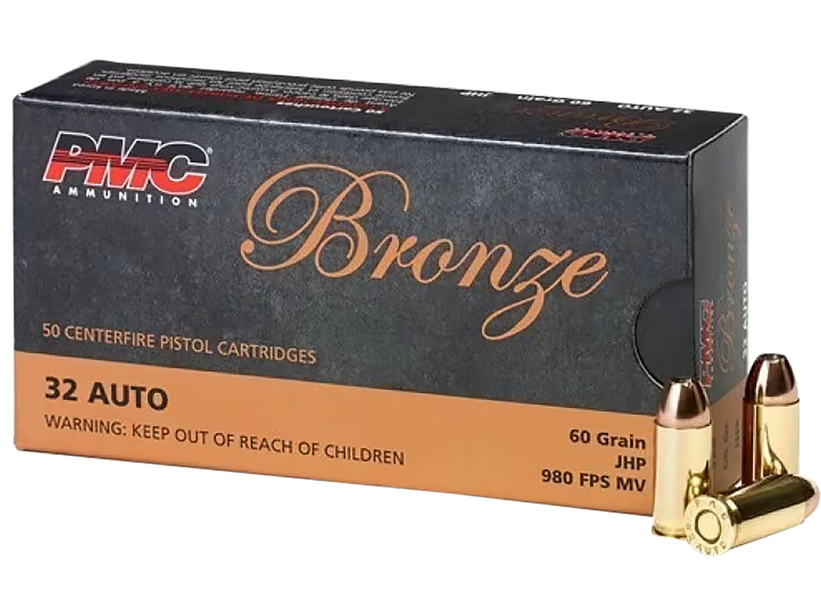 PMC BRNZ 32ACP 60GR JHP 50/1000 - No Credit Card Fees - Low, flat rate shipping