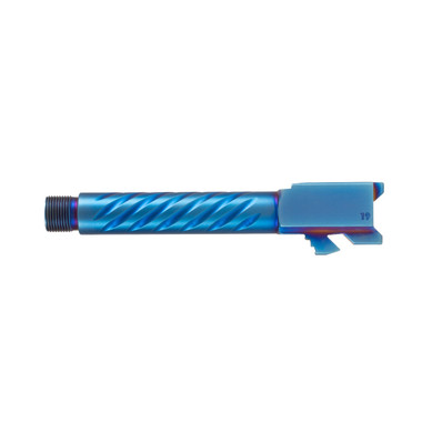 Ballistic Advantage 9mm Glock 19 Gen 3-5 PVD Blue Threaded Spiral Fluted Barrel