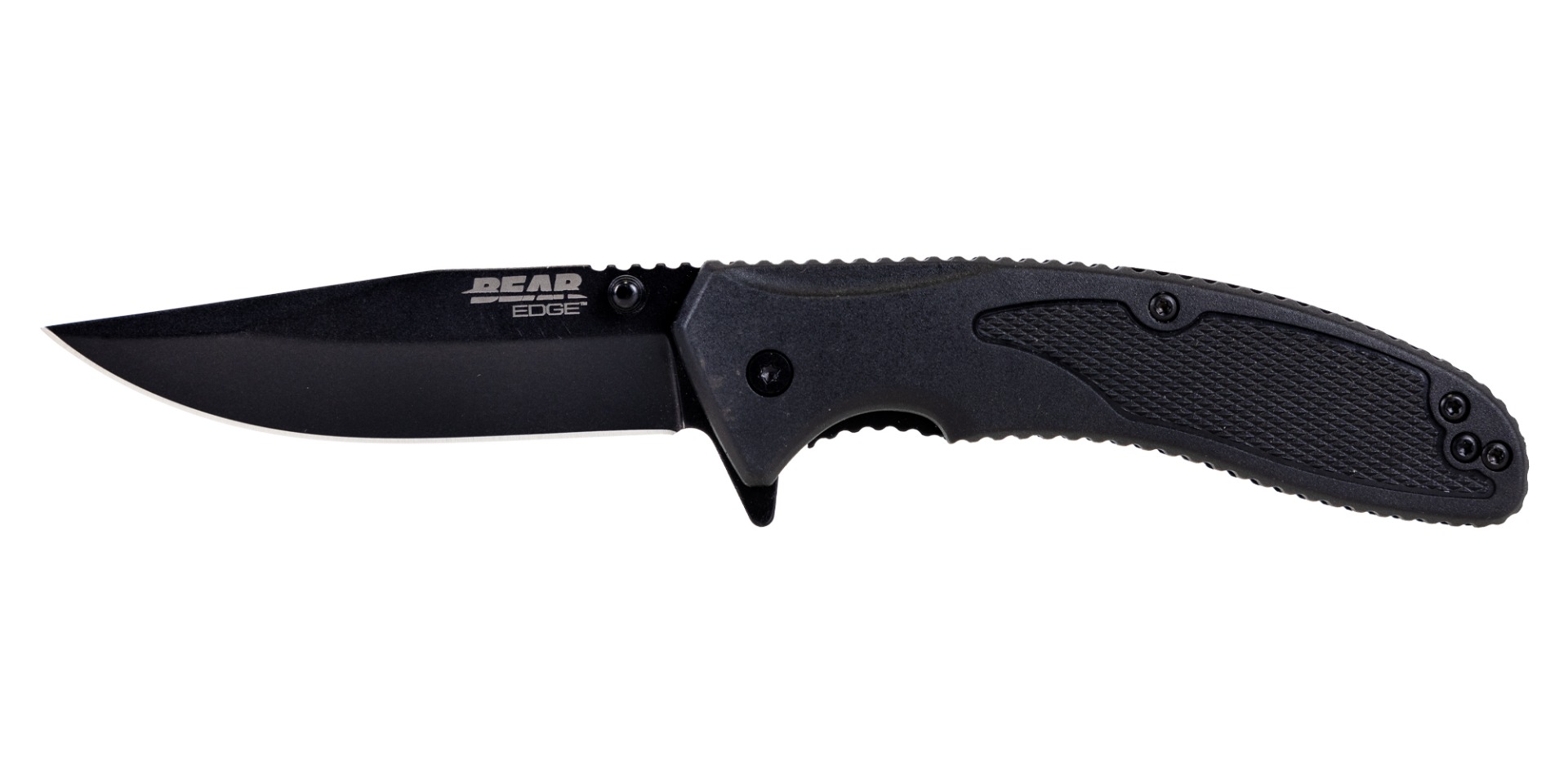 Bear & Son 4 1/2" Sideliner Assisted Opener Black Zytel - 71106