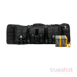 RANGE BAG DEAL: Black Full Forge Gear Torrent Double Rifle Case and 200 Rounds of Ammo - PMC 5.56 55 Grain