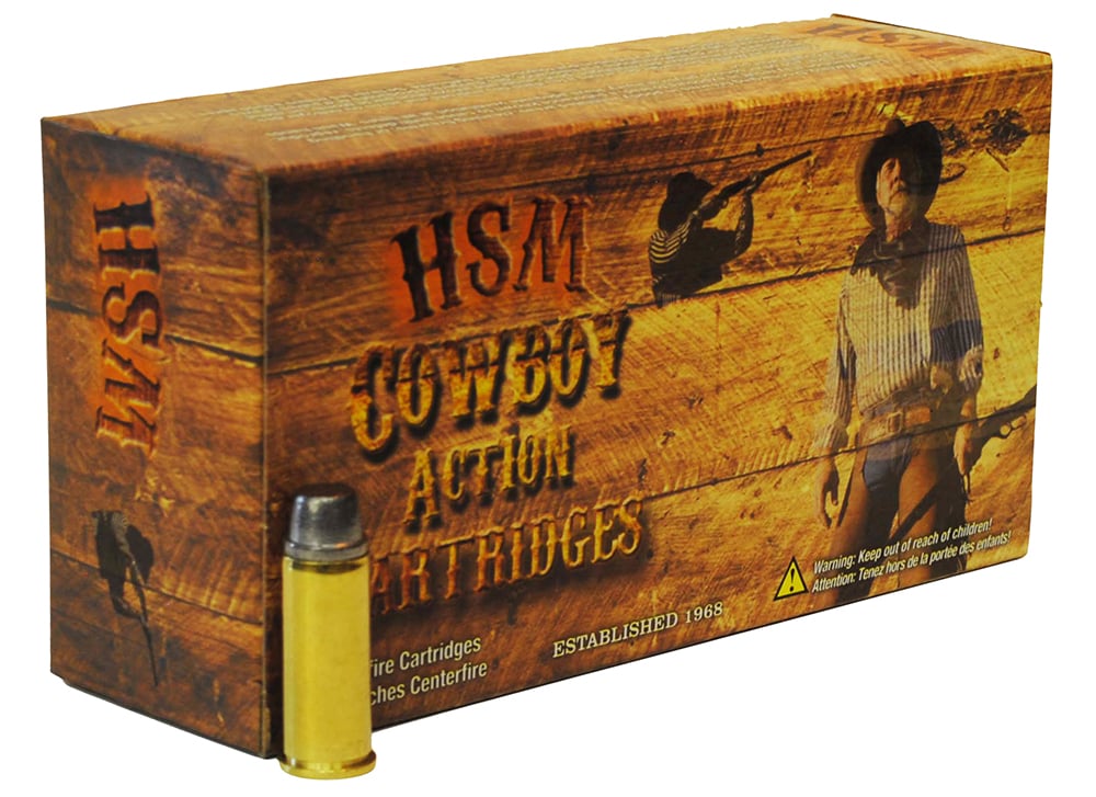 HSM Ammunition Cowboy Action 158 gr Hard Lead Semi Wad Cutter .357 Mag Ammo, 50/box - HSM-357-1-N
