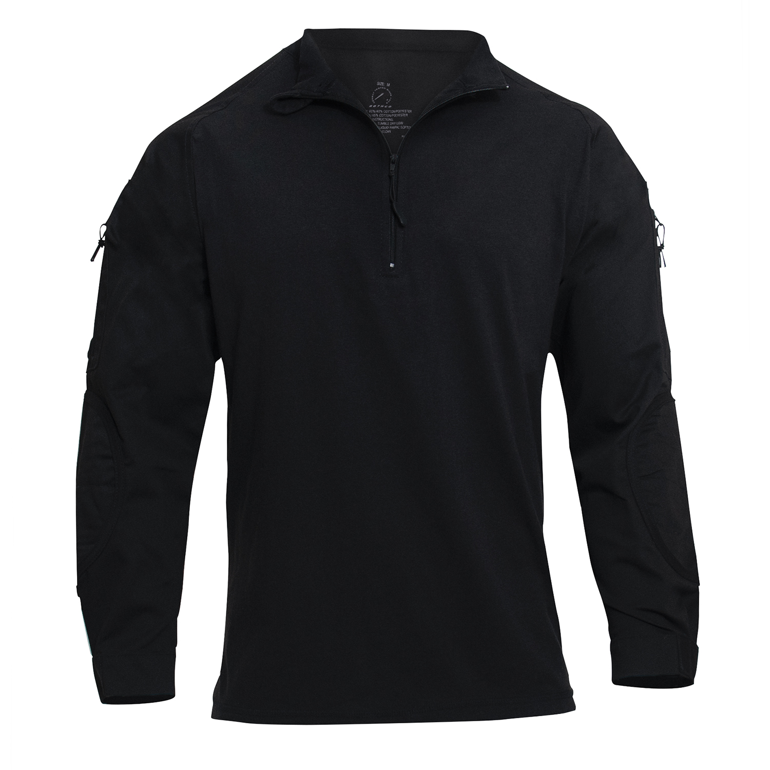 Rothco 1-4 Zip Tactical Airsoft Combat Shirt - Black, 2X-Large