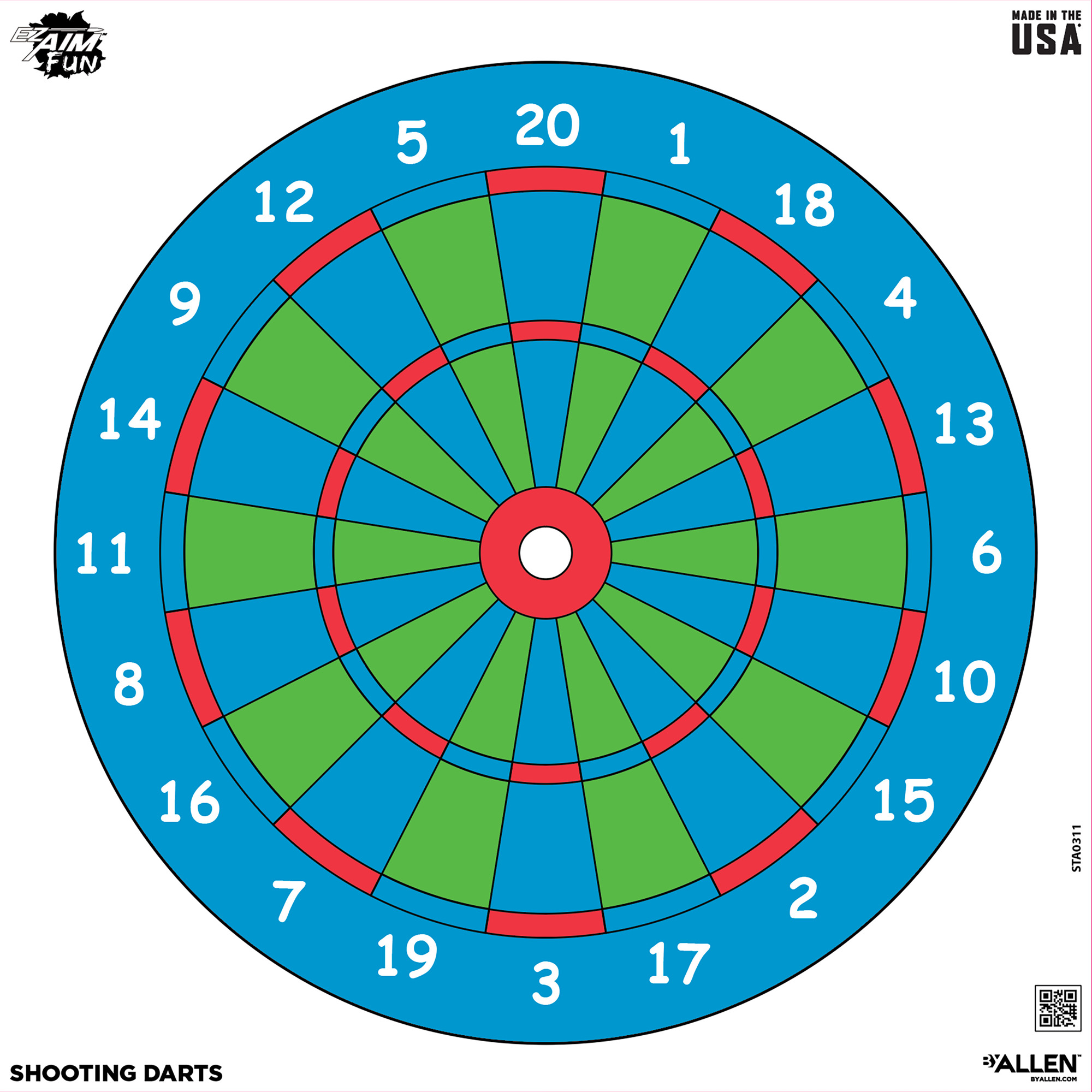 Allen EZ Aim Paper Target, 12"X12" - 15638