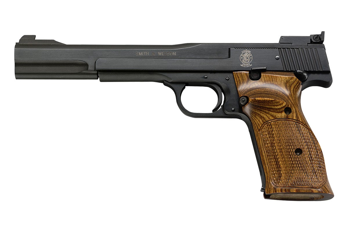S&W 41 22LR 7″ AS – 10SH-ATS-TS-DT BLUED WOOD - No Credit Card Fees - Free Shipping