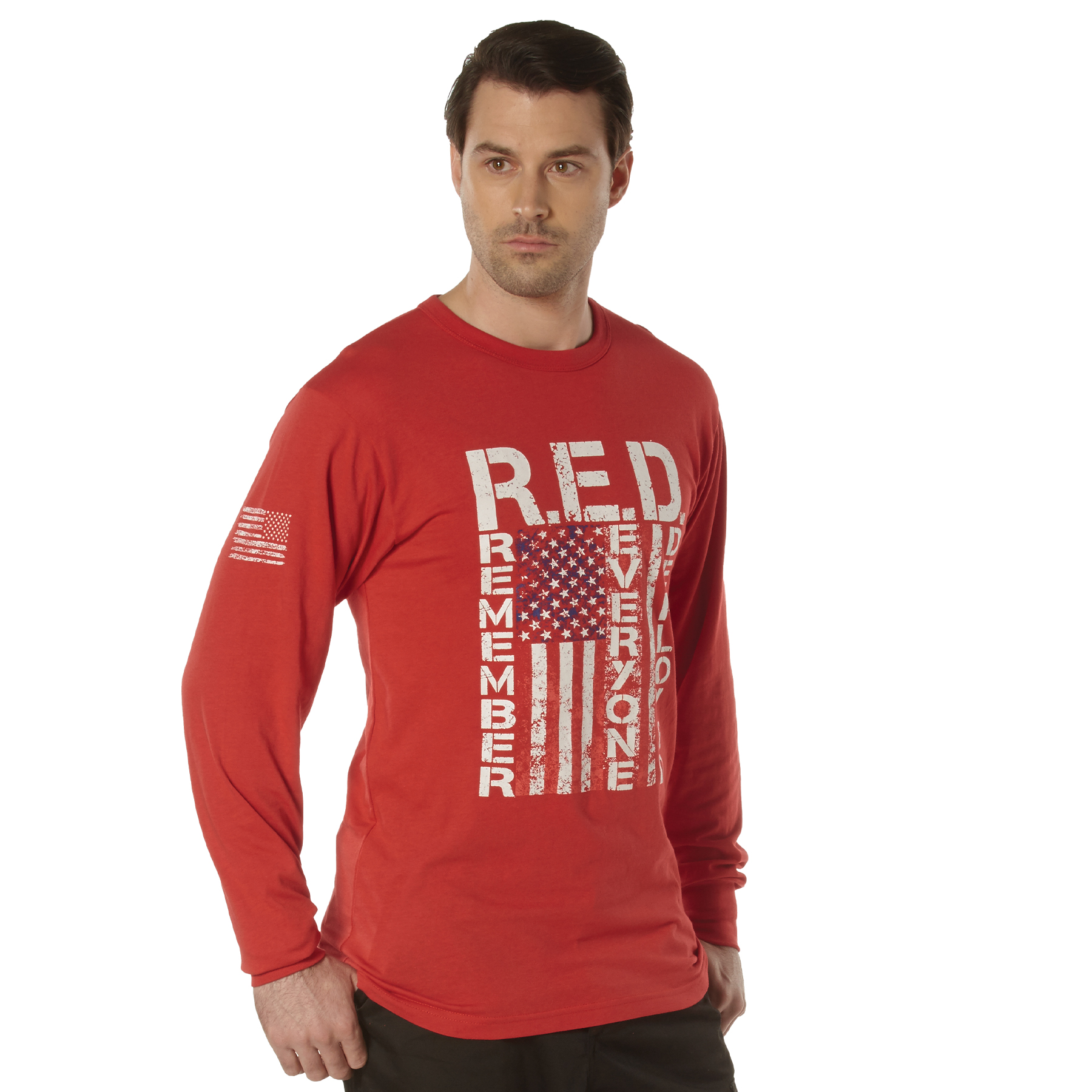 Rothco R.E.D. Remember Everyone Deployed Long Sleeve T-Shirt - Medium