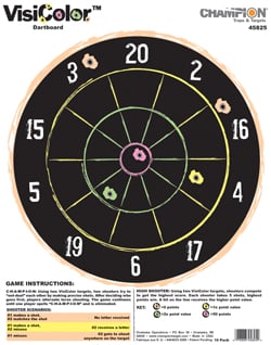 Champion VISICOLOR DARTBOARD(10/PK) 45825