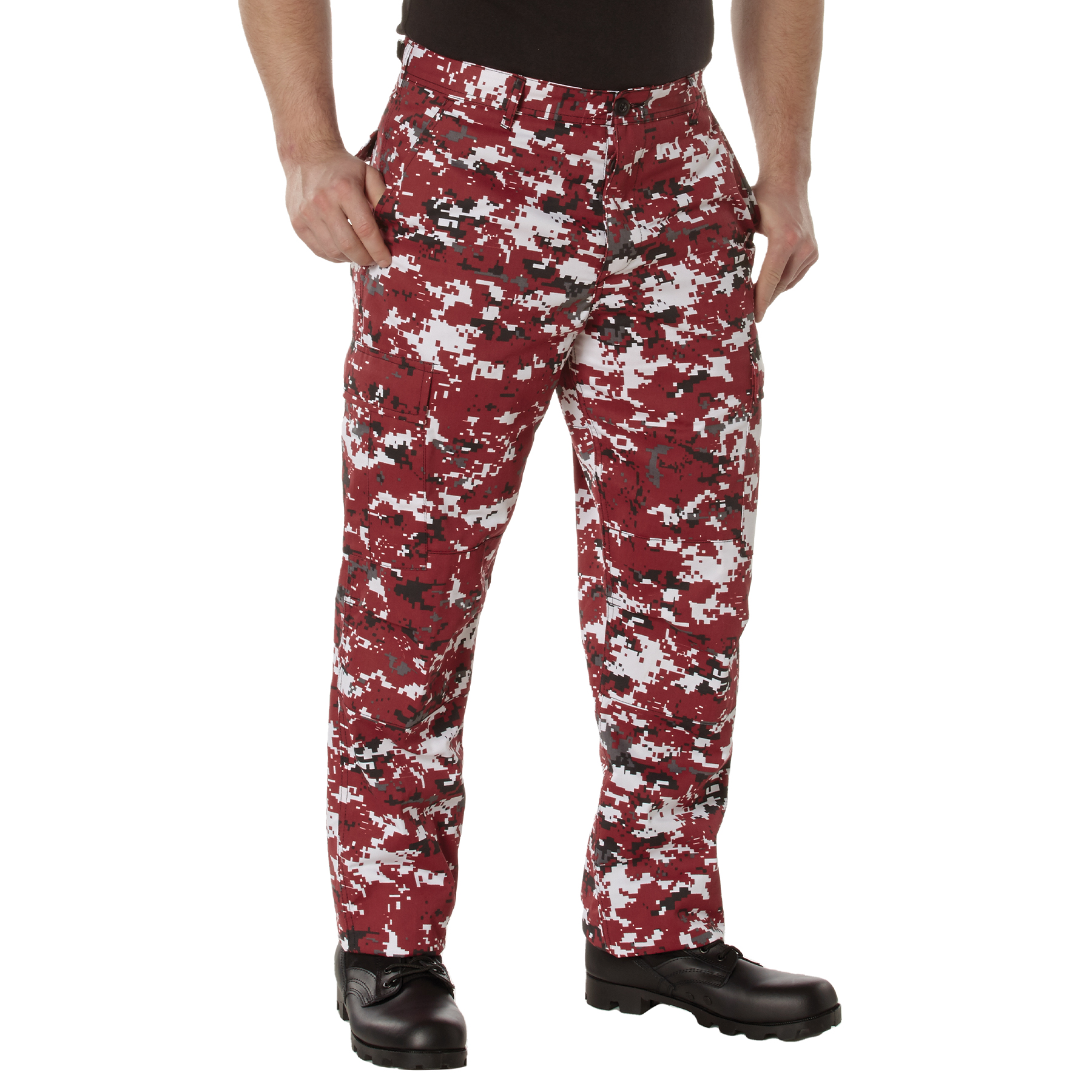 Rothco Digital Camo Tactical Bdu Pants - Red Digital Camo, Large