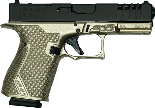 GLFA 19 STRIKER 9MM 4" 15 SHOT - BLACK SLIDE PLATINUM FRAME