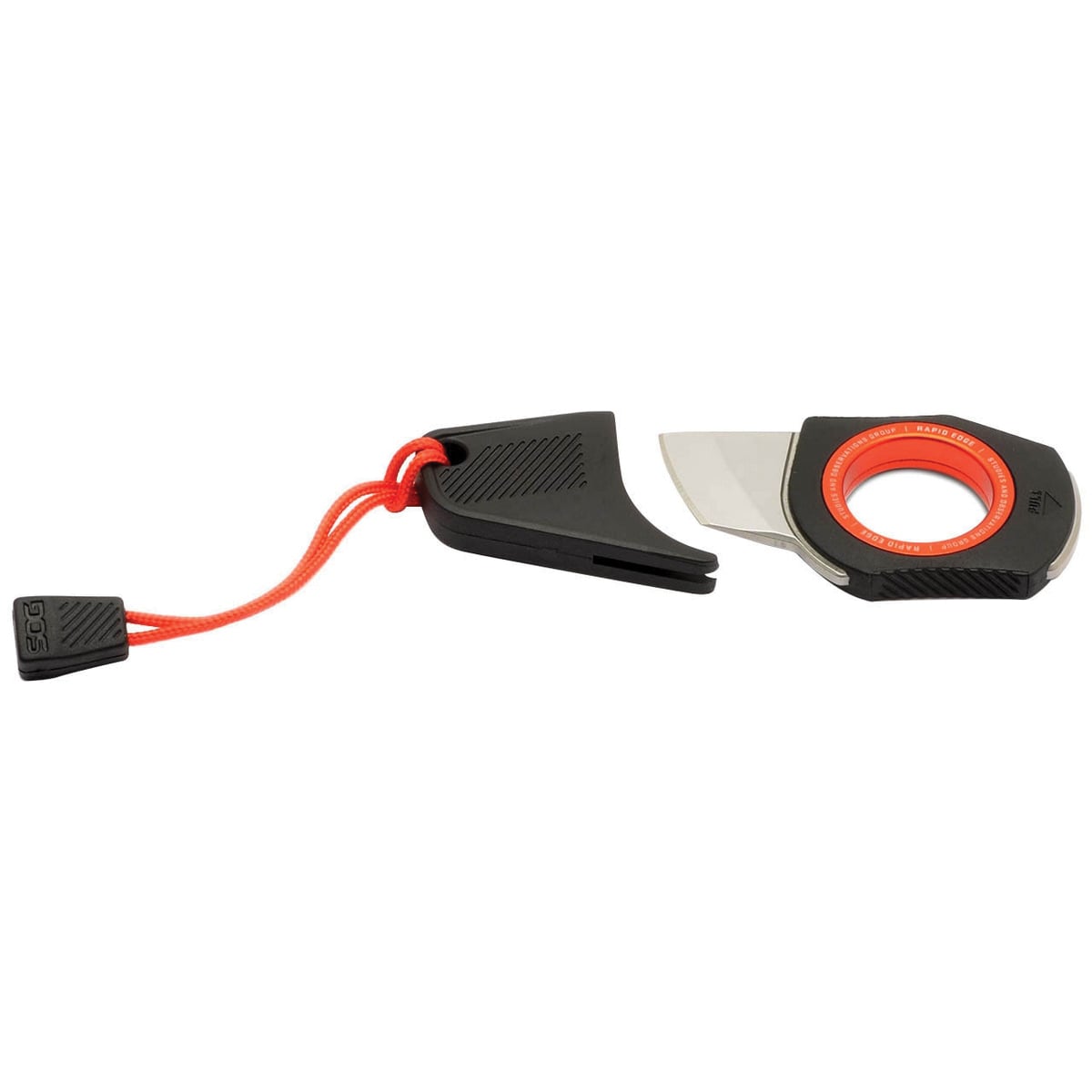 SOG Knives Rapid Fixed Knife Tanto Black/Red - Durable, Lightweight and Reliable Handle, for Tough Jobs - SOG-18-30-04-43