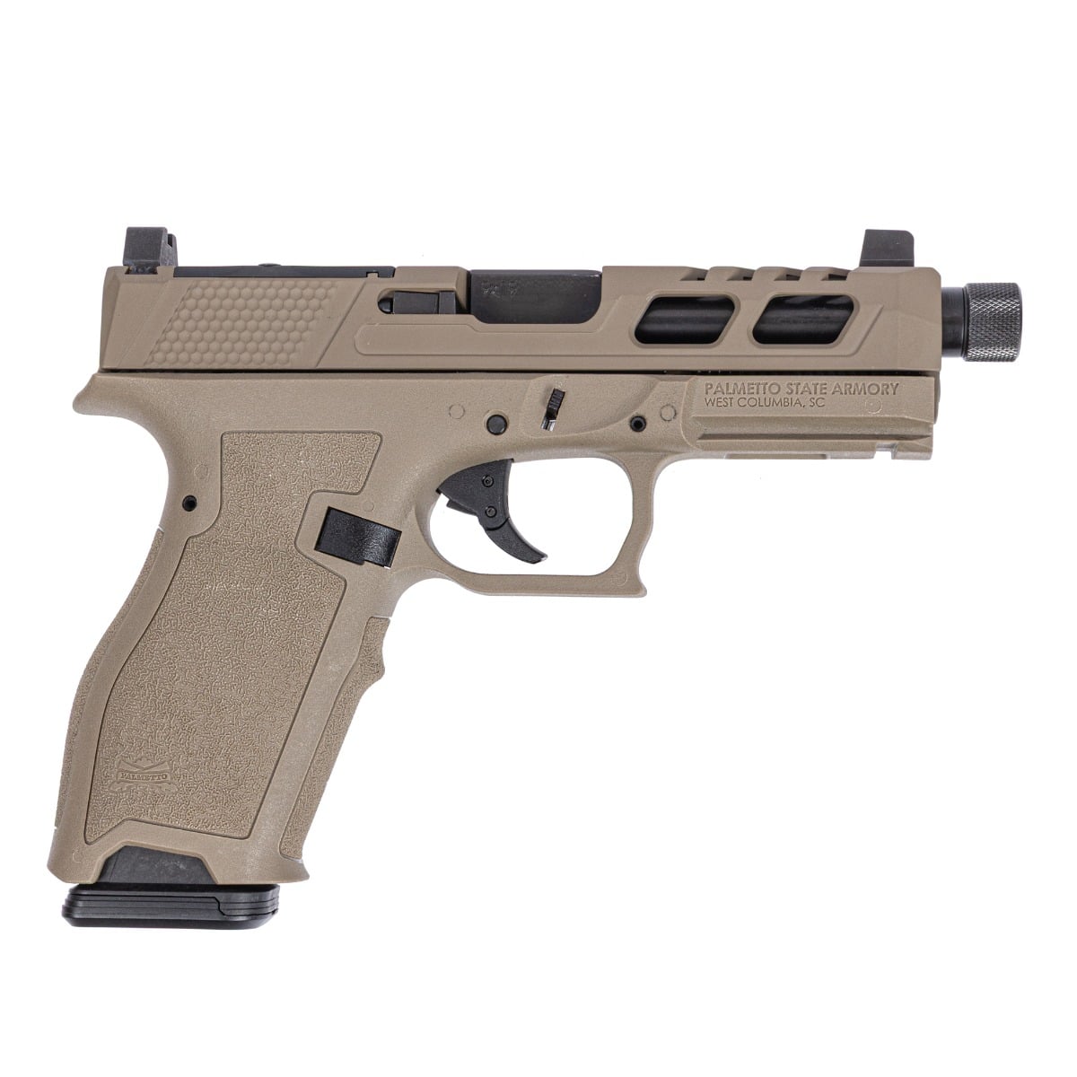 PSA Dagger Full Size - S 9mm SW6 RMR Pistol With Threaded Barrel, Flat Dark Earth
