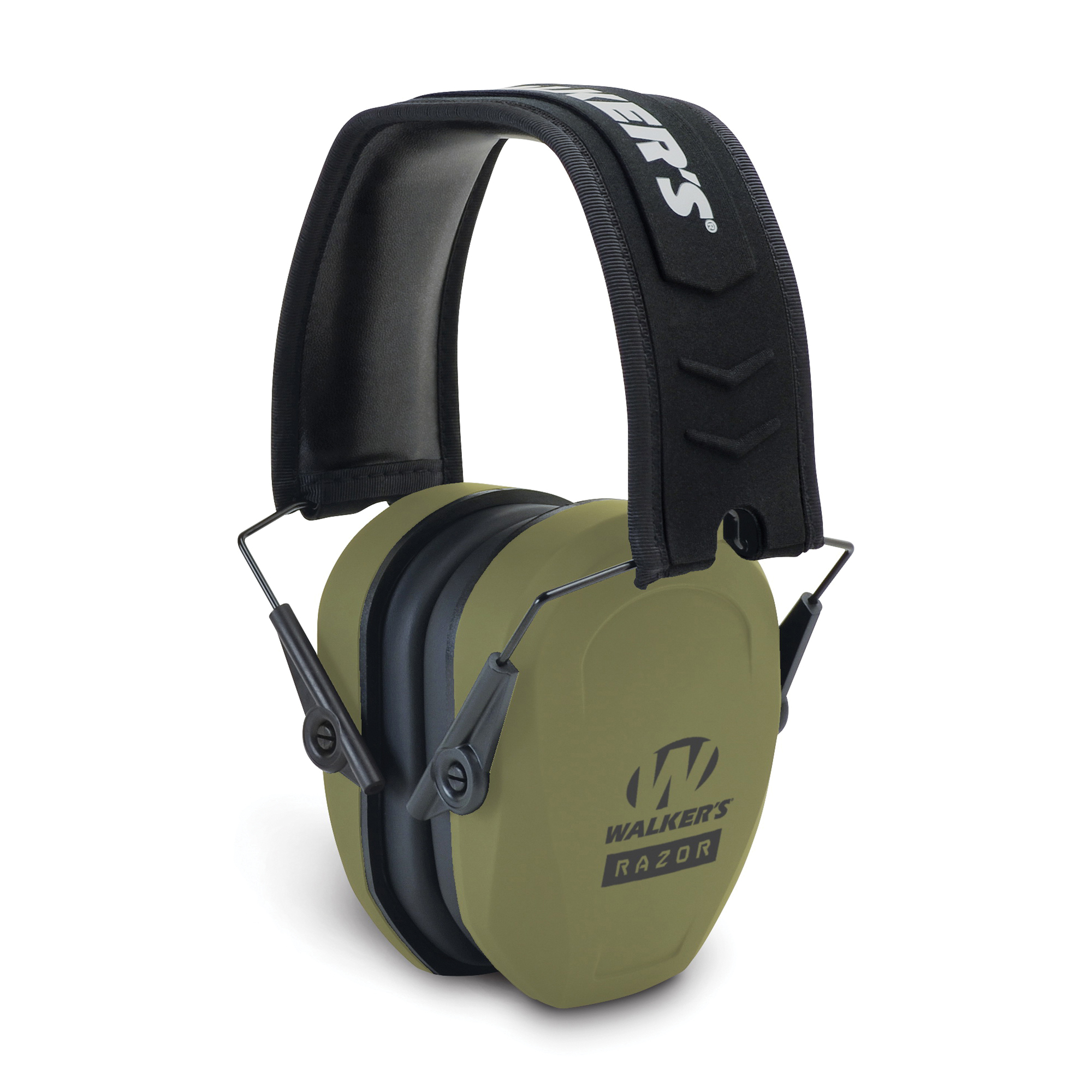Walkers Game Ear Razor Slim 27 dB Over the Head Passive Earmuff, Olive Drab Green - GWPRSMPASODG