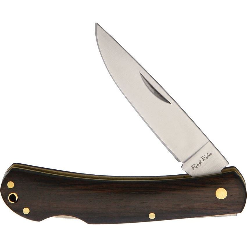 Rough Rider Blackwood Folding Straightback Knife, Black - RR1708
