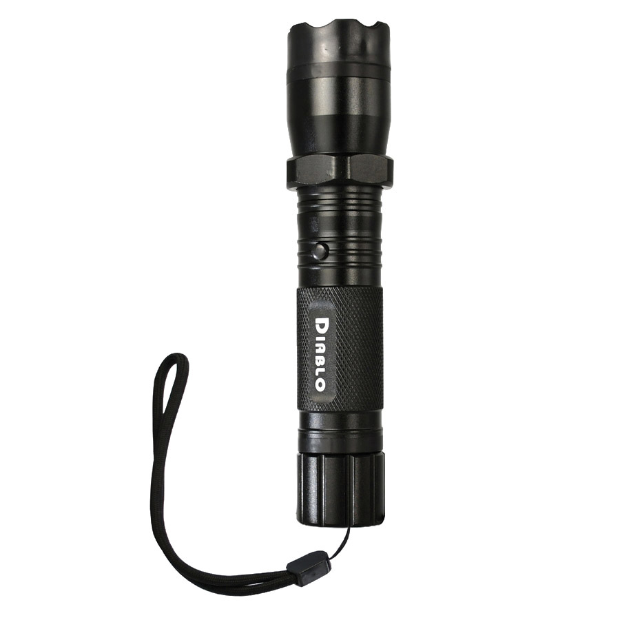Guard Dog Diablo 1.10" x 6.60" Rechargeable Stun Gun w/Flashlight, Black