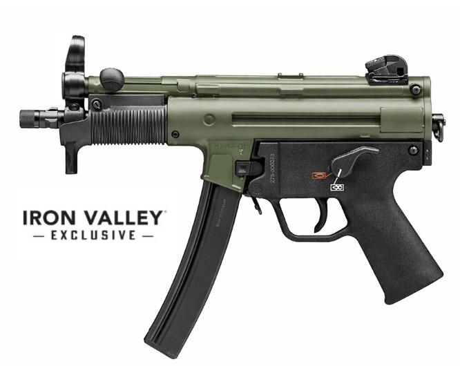 HK SP5K PDW 5.83" 9mm Pistol Green - 81001457 Iron Valley exclusive