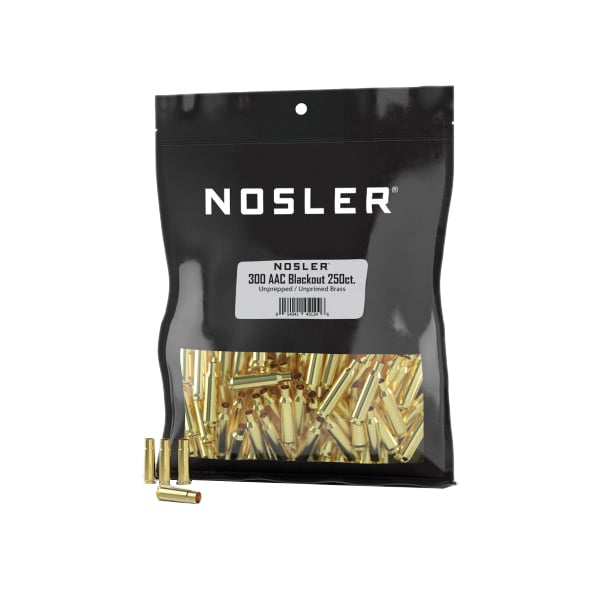 Nosler .300 AAC Blackout Small Rifle Premium Unprepped Bulk Brass, 250rds