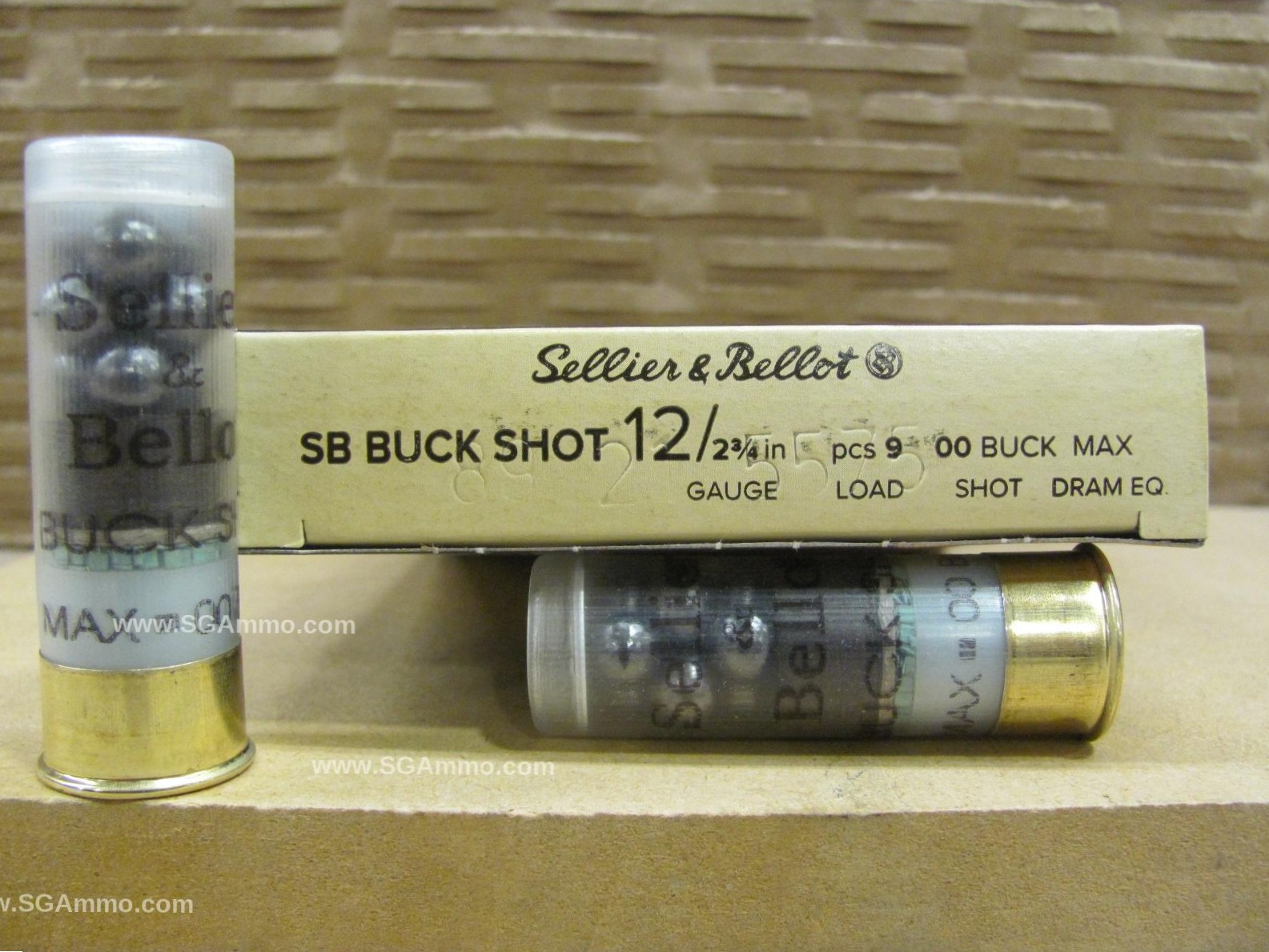 250 Round Case – 12 Gauge 2.75 Inch 9 Pellet OO Buckshot Sellier Bellot Ammo – SB12BSJ