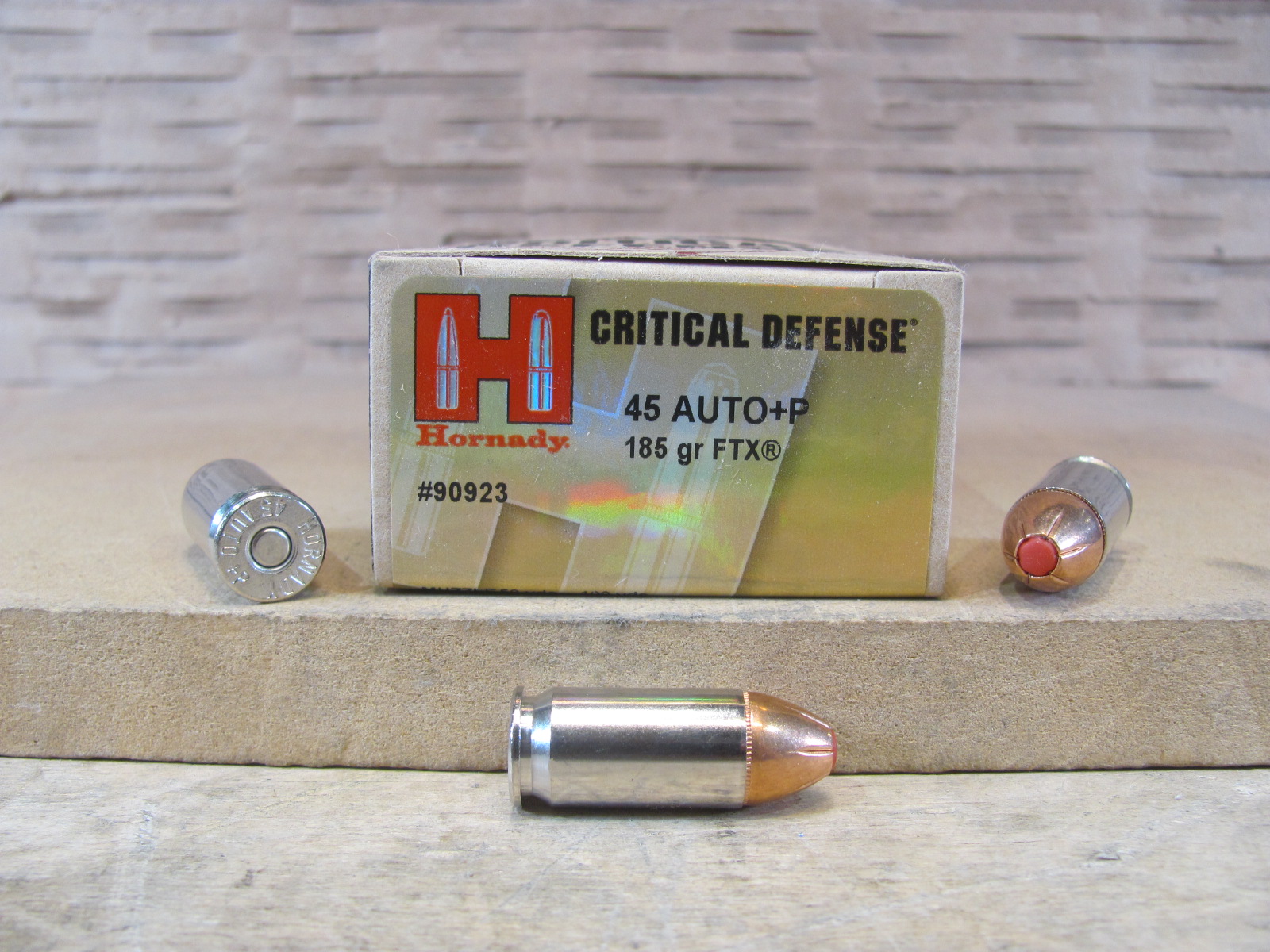 200 Round Case – 45 Auto 185 Grain +P Hornady Critical Defense FTX Ammo – 90923