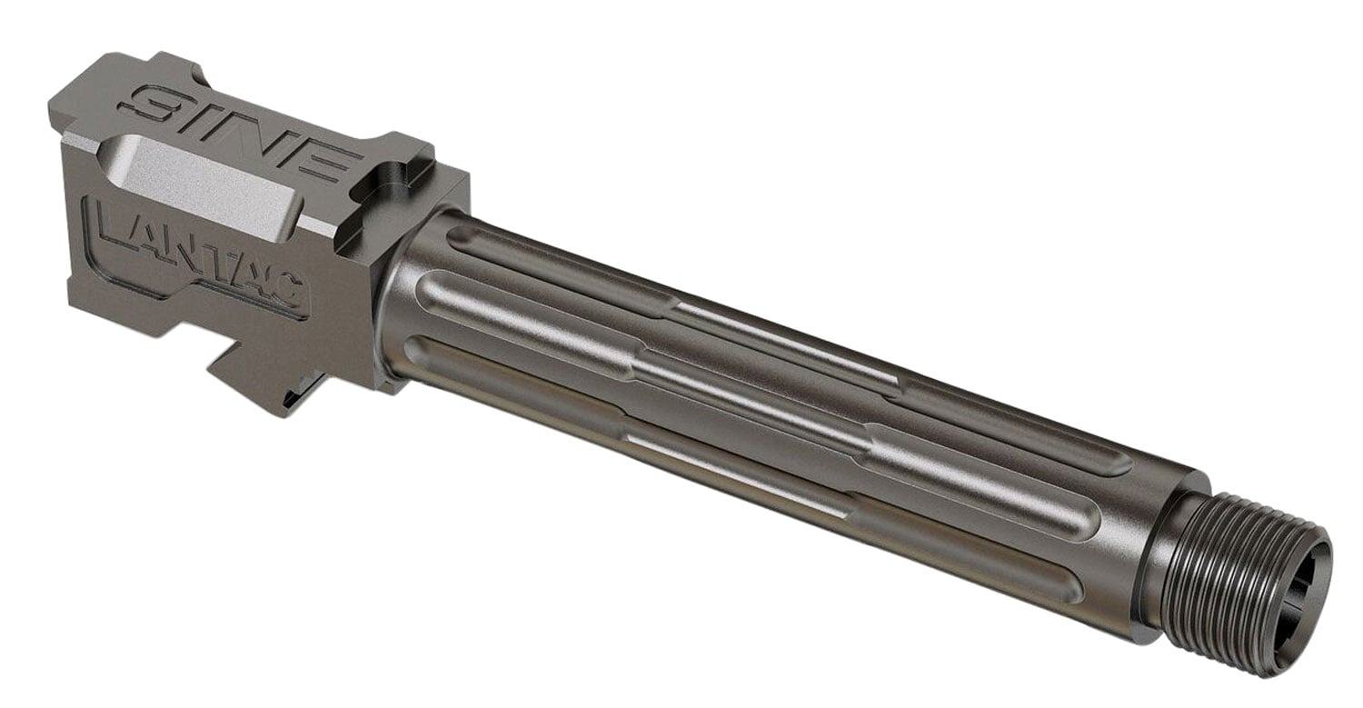Lantac-USA 9INE 9mm 4.01" Match Grade Drop-in Threaded/Fluted Upgrade Barrel, Stainless Steel - 01-GB-G19-TH-SS