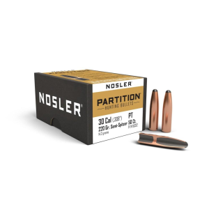 Nosler Partition Rifle Bullets .30 cal .308" 220 gr SEMI-SPT 50/ct
