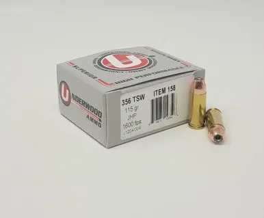 Underwood 356 TSW Ammunition UW158 115 Grain Jacketed Hollow Point 20 Rounds