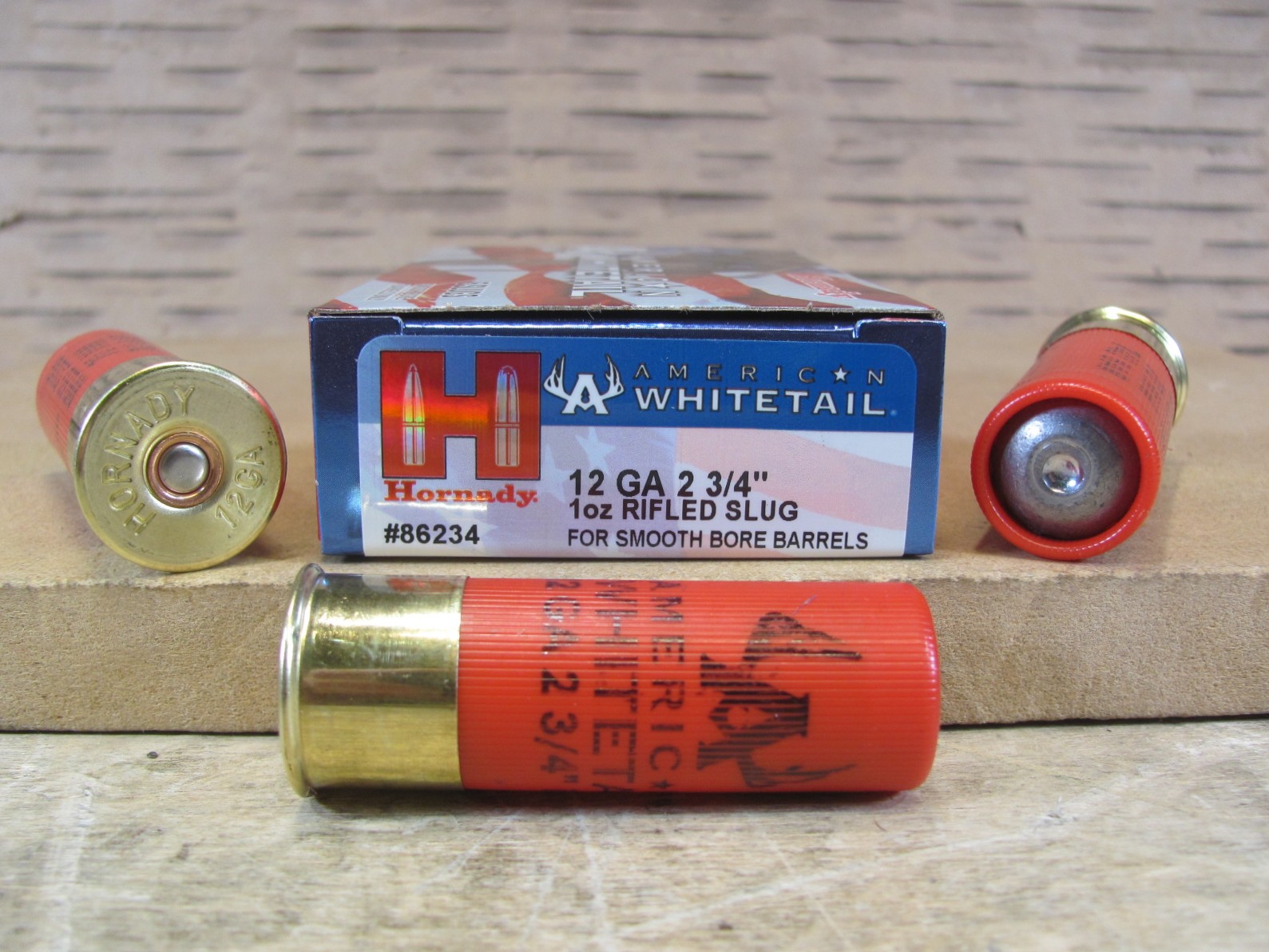 100 Round Case – 12 Gauge 2.75 Inch 1 Ounce Rifled Slug Hornady American Whitetail Ammo – 86234