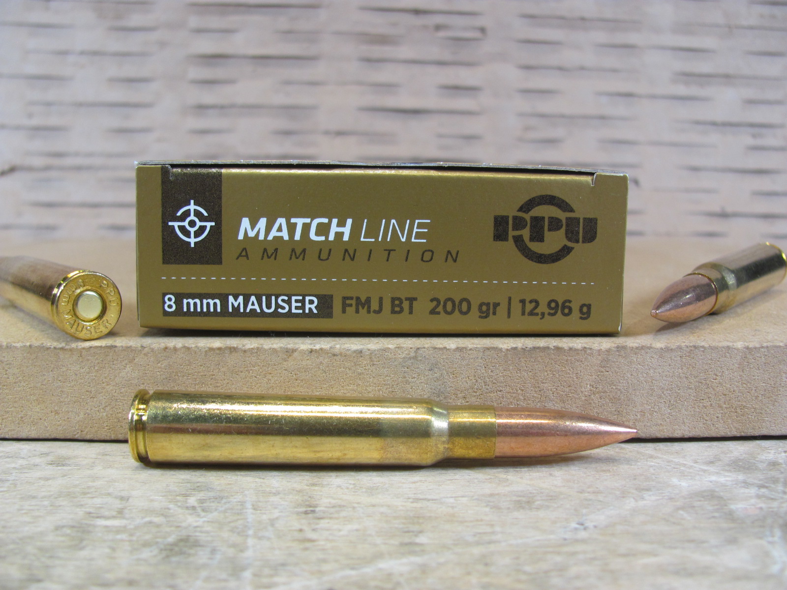 20 Round Box – 8mm Mauser Prvi Partizan 200 Grain FMJ Match Ammo – PPM8