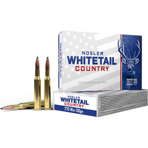 Nosler 40110 Whitetail Country 270Win 130 GR Spitzer Boat Tail 20 Per Box