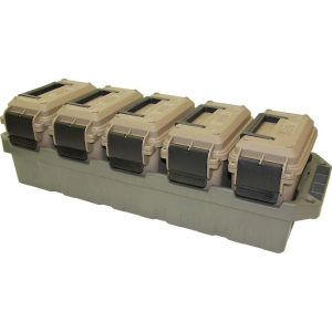 MTM 5-CAN AMMO CRATE MINI W/5 AC15 MINI AMMO CANS GRN/DK ERT