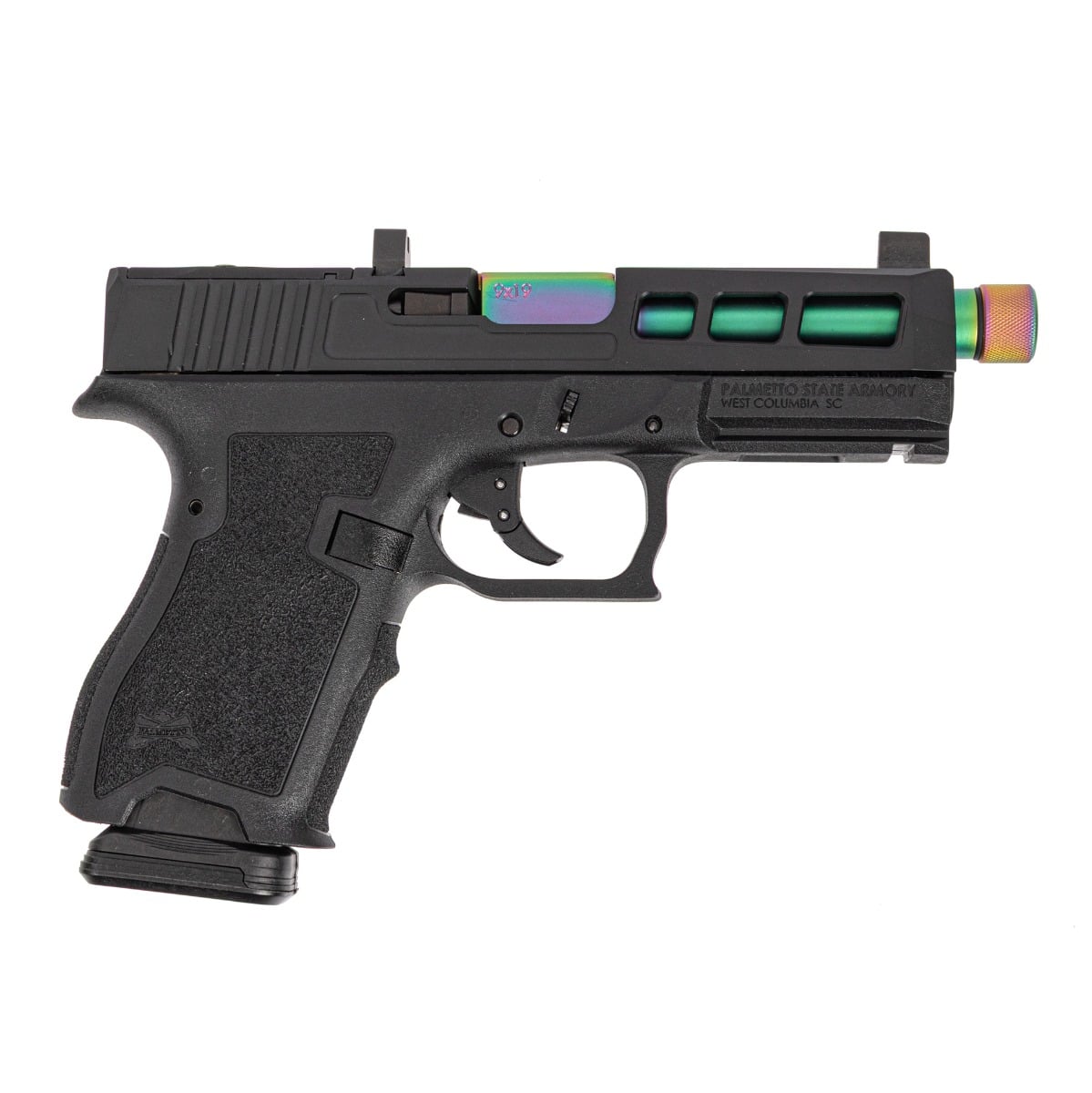 PSA Dagger Compact 9mm Pistol With SW1 Extreme Carry Cut RMR Slide & Chameleon Threaded Barrel, Black