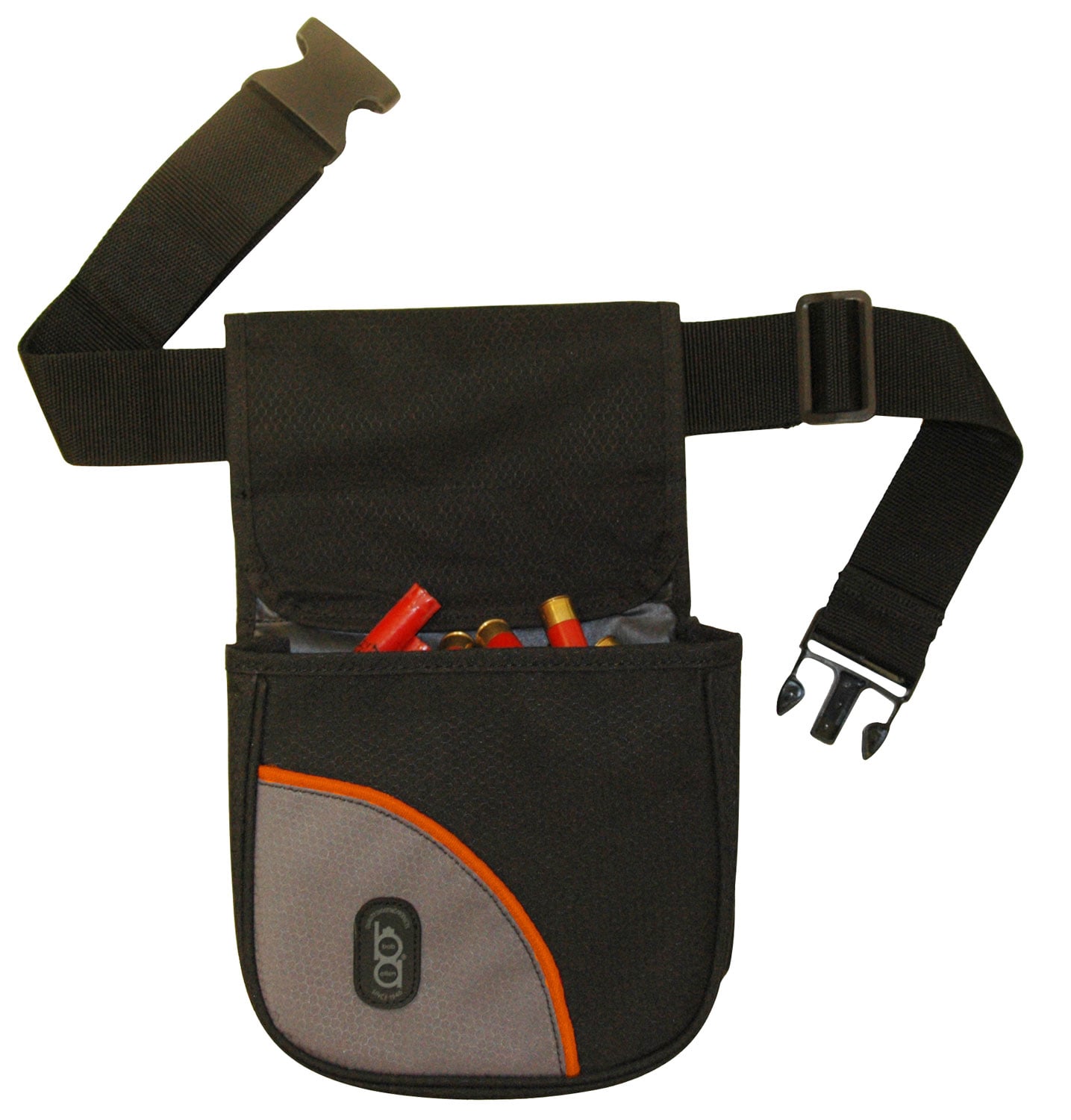 Boyt Club Divided Shell Pouch w/ Belt, 2-Compartment, Black - BA430