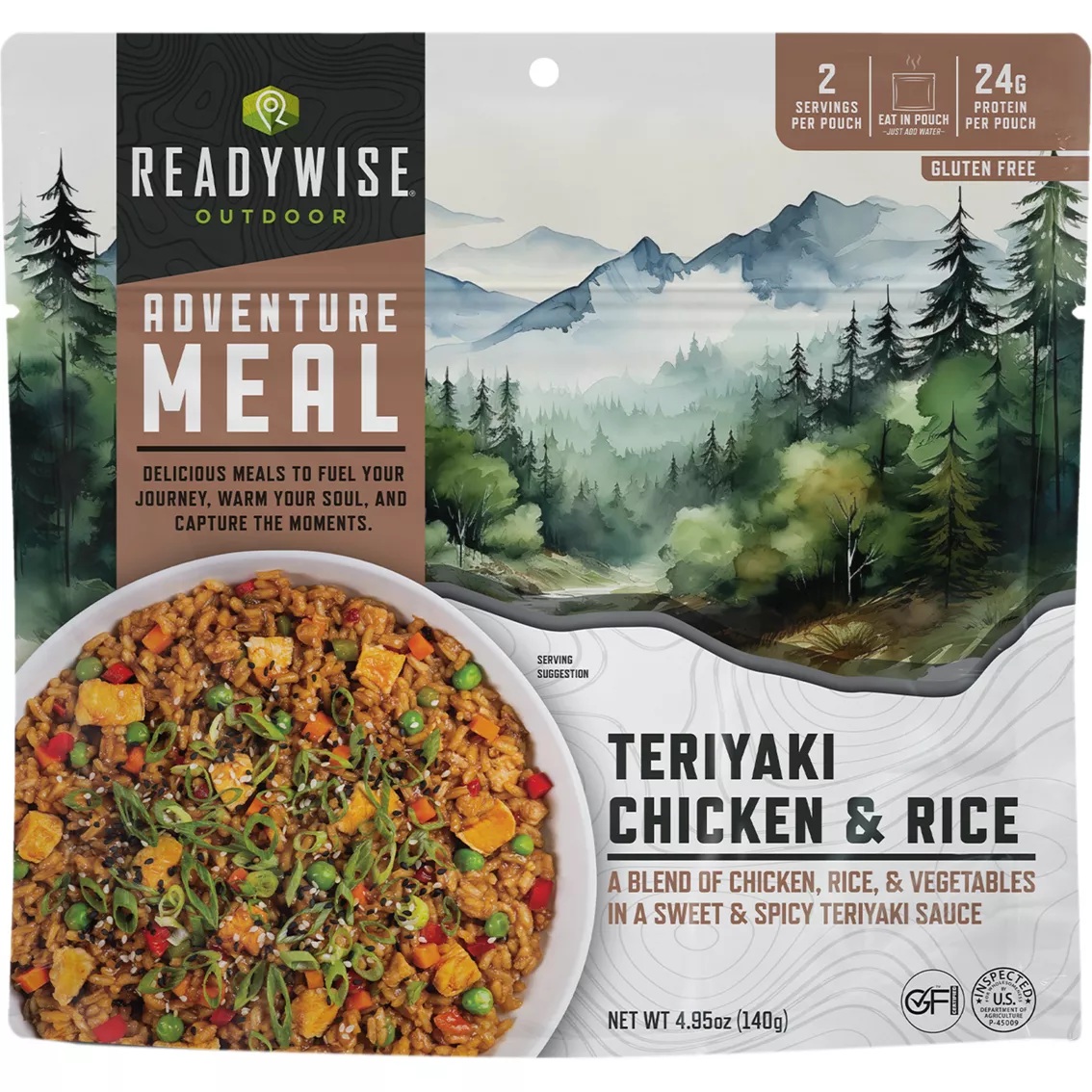 ReadyWise Freeze Dried Teryaki Chicken 6 Count Adventure Meal - RW05-804