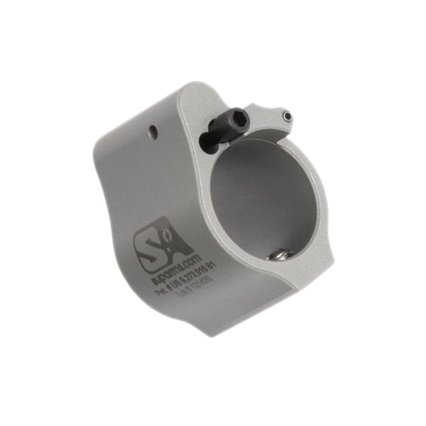 Superlative Arms Solid Set Screw Direct Impingement Adjustable Gas Block 0.75" x 1", Stainless Steel