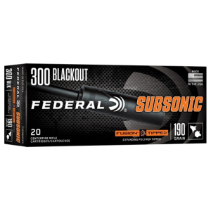 FUSION AMMO 300 Blk 190Gr 20rd Subsonic Expanding