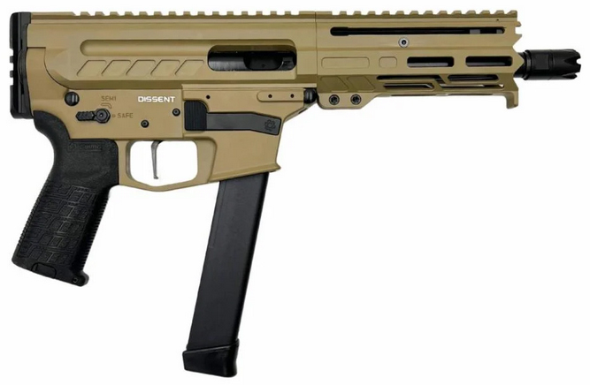CMMG DISSENT MKGS 9mm AR Pistol in Coyote Tan