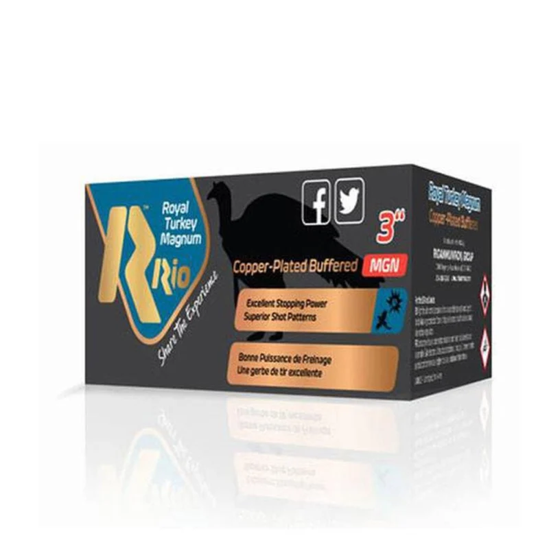 Rio Royal Turkey Buffered Shotshells 12ga 3" 1-3/4oz #6 1250 fps #5 10/ct