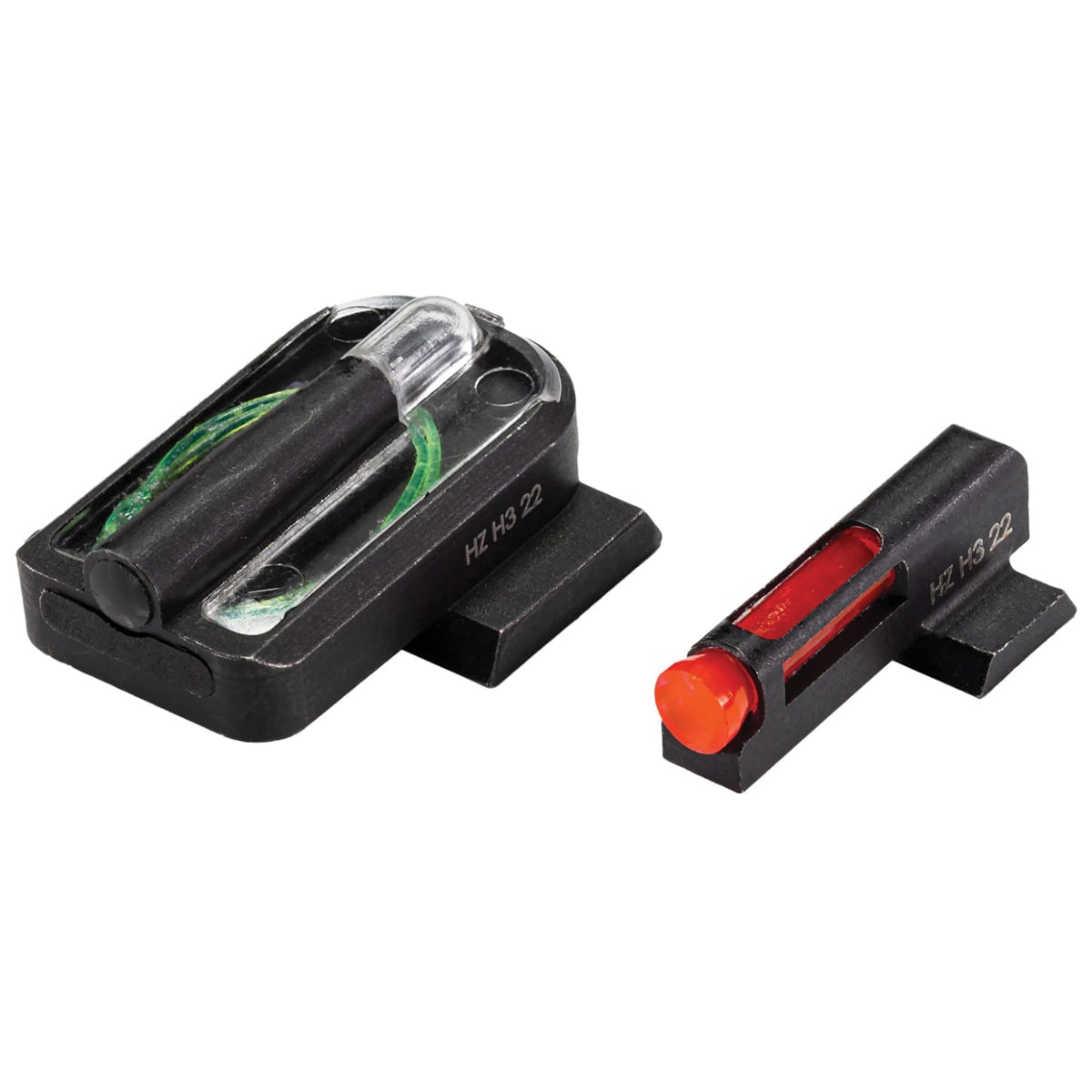 HiViz FastDot H3 Night Sight Set - Front/Rear Red/Green Illuminated Sights for Enhanced Low-Light Targeting - GMPFD21