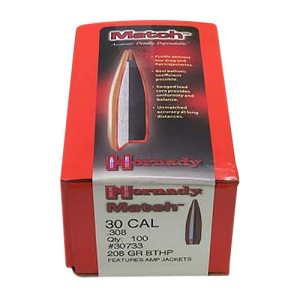 HORNADY Reloading Bullets BTHP 30 Cal 208 Grain 100rds