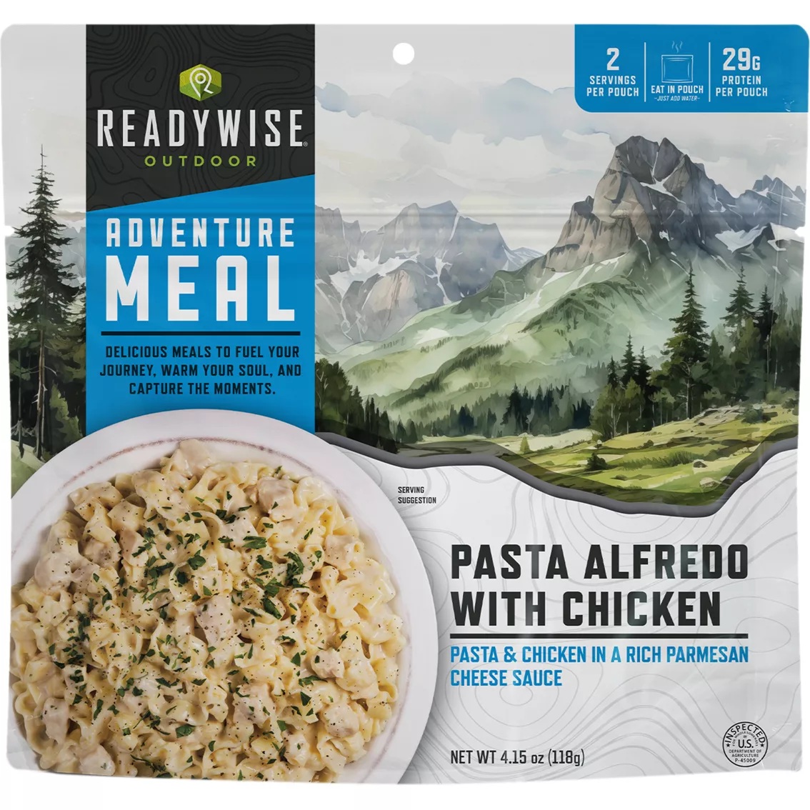 ReadyWise Freeze Dried Pasta Alfredo 6 Count Adventure Meal - RW05-807