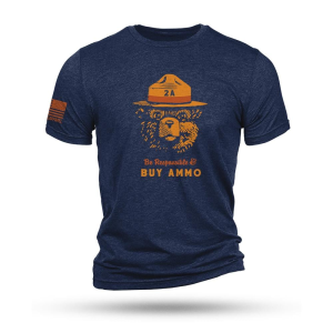 New-Line-Apparel Nine Line 2A Bear Navy Triblend T-Shirt 2XL