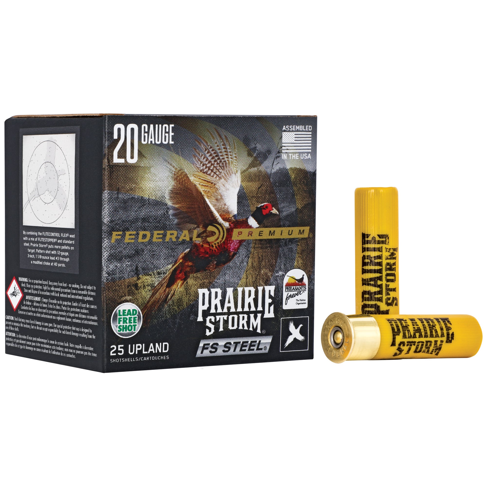 Federal Premium 20 Gauge Ammunition, 25 Rounds Steel Shot #4 - PFSX207FS4