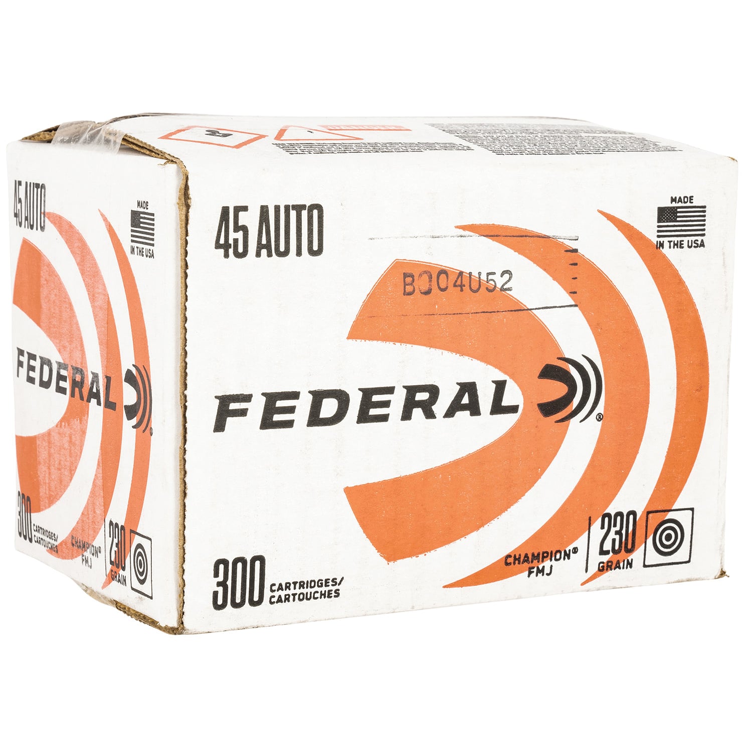 Federal Champion .45 ACP 230 gr Ammo FMJ - 300rds - C45230A300