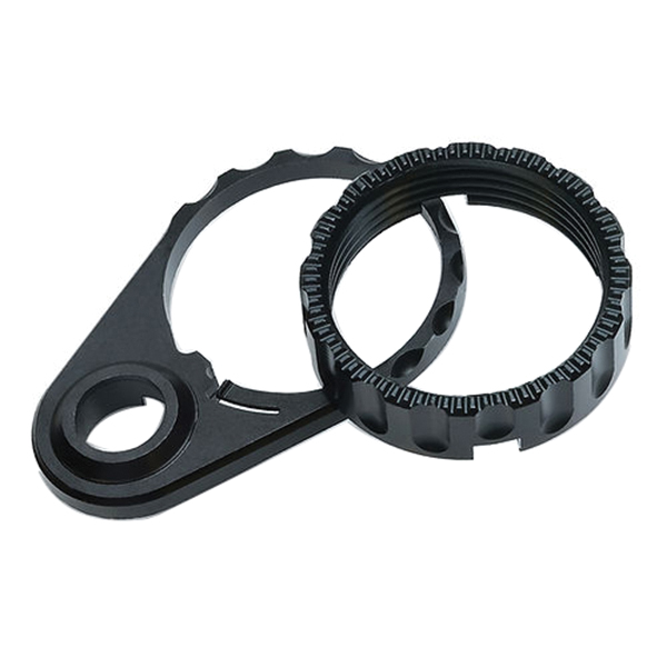 Lantac RPS End Plate and Castle Nut, Black