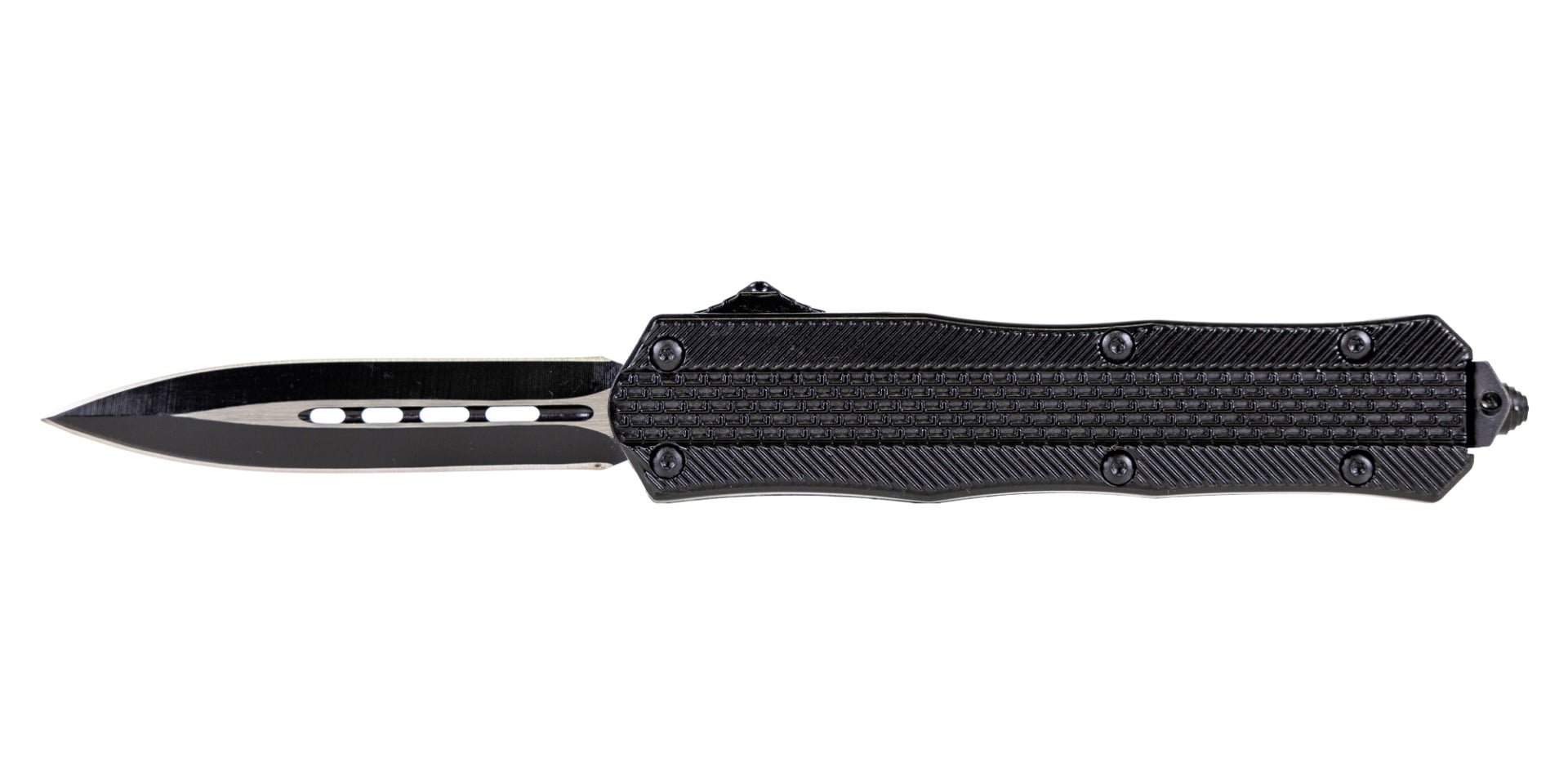 Master Cutlery Spear Point OTF Knife, Black - 412