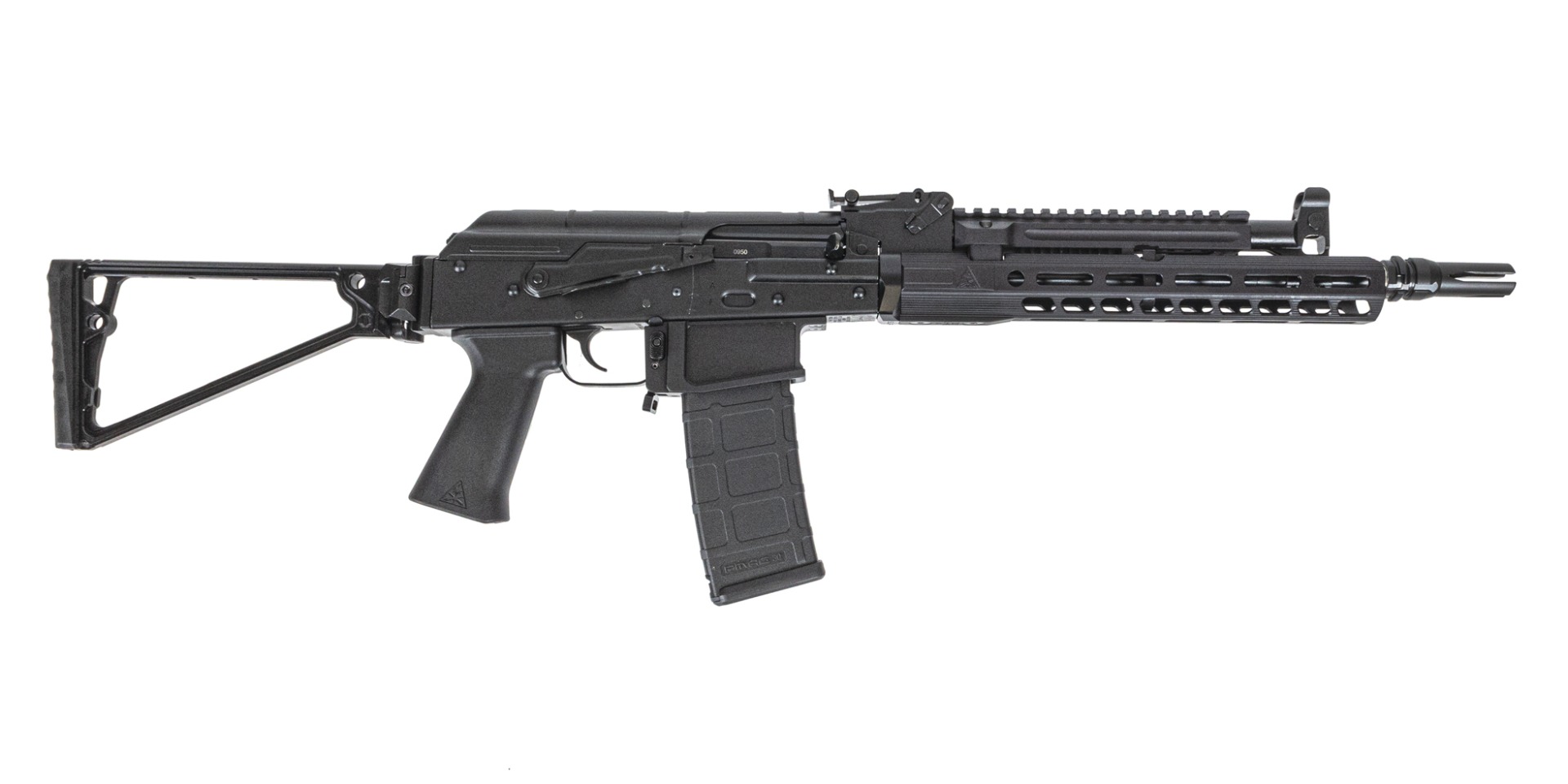 PSA AK-556 with 13.7" Barrel Pin and Weld, PSA-SLR 11" Rail, JMAC TS-8 Stock, and JMAC Flash Hider