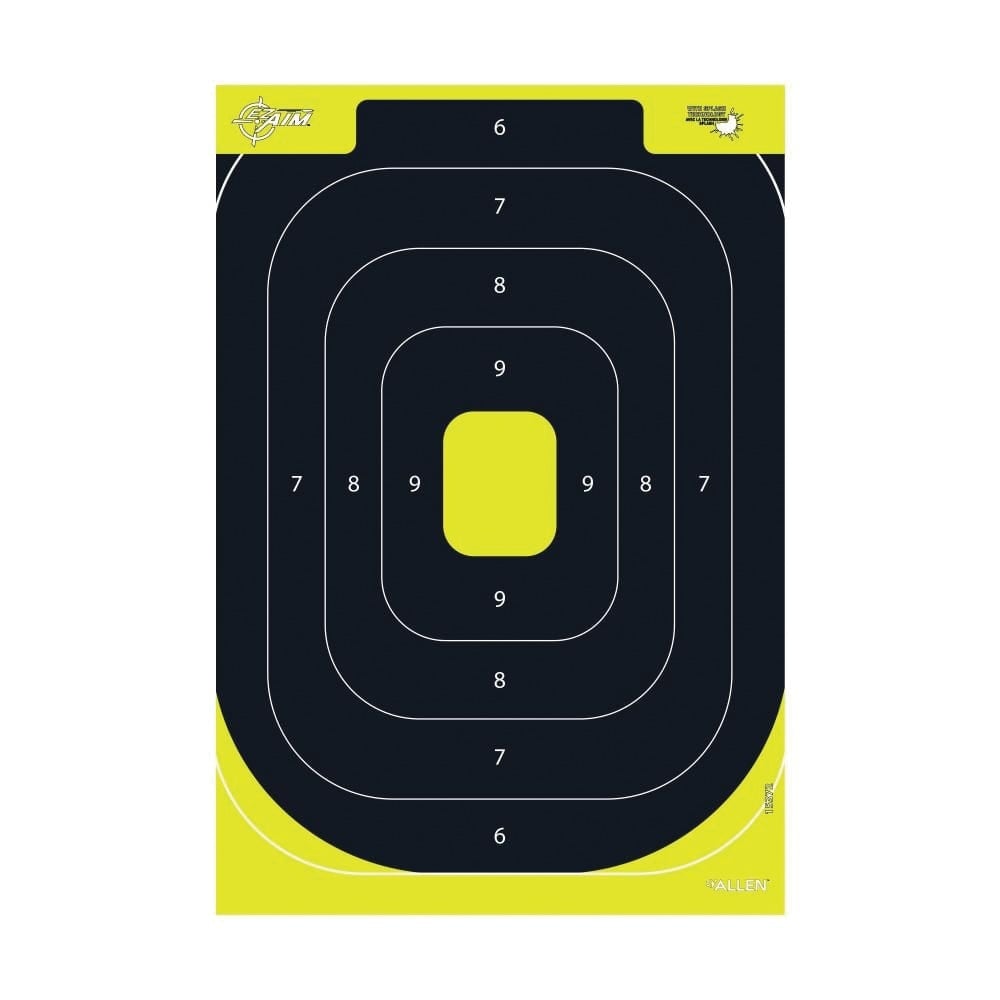EZ Aim Splash Reactive Non-Adhesive Silhouette Target, Black/Yellow, 8 Pack - 15372