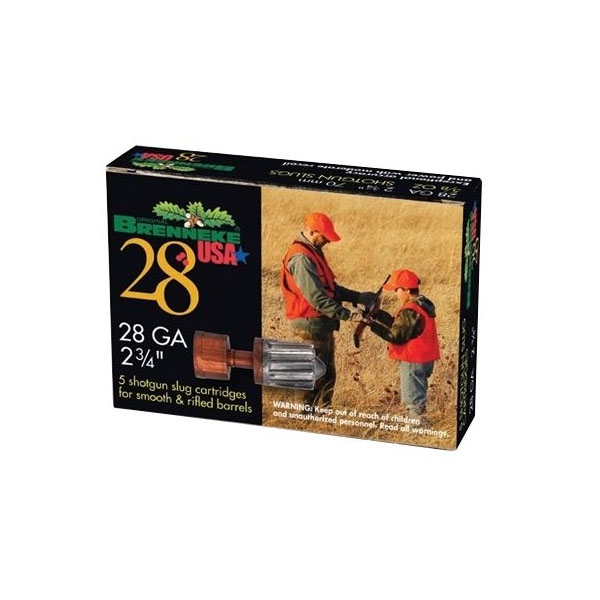 BRENNEKE USA 28GA 2.75″ 5/8OZ – SLUG 5RD 50BX/CS - No Credit Card Fees - Low, flat rate shipping
