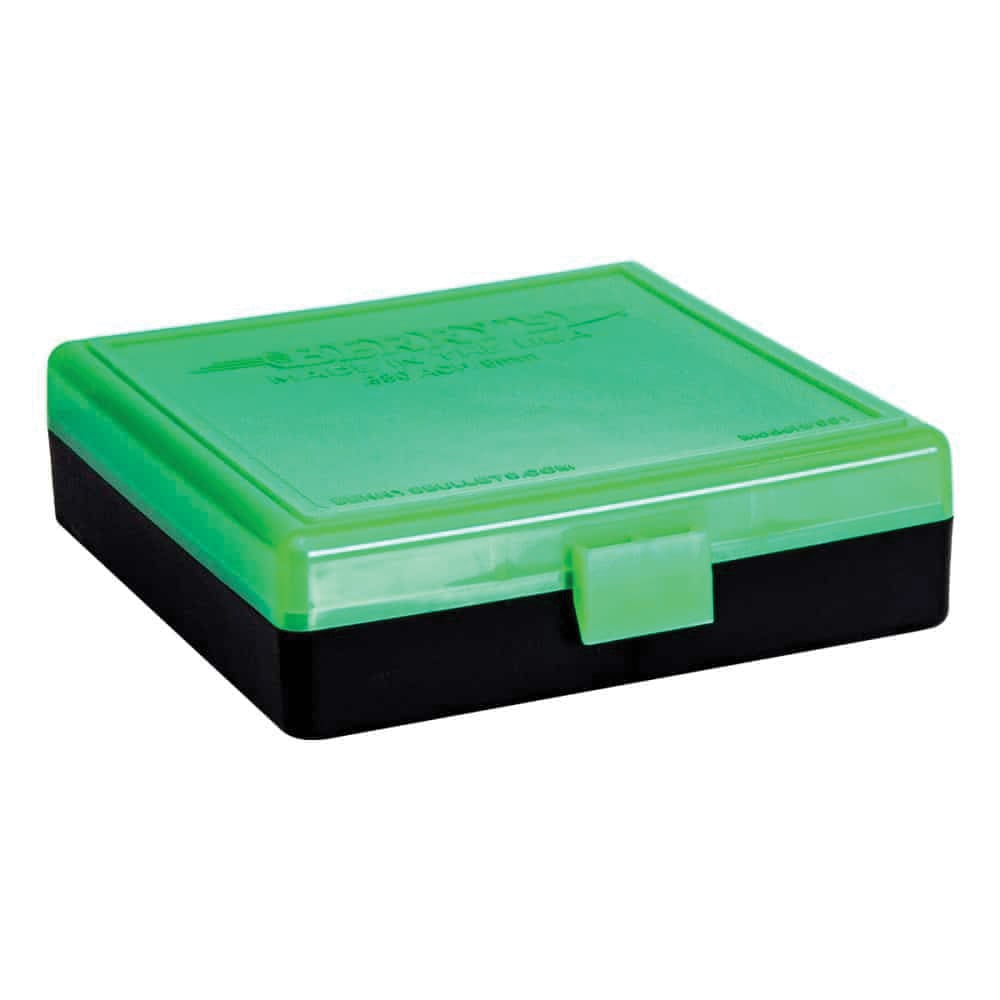 Berrys Bullets #008 .357 Sig/.40 S&W Ammo Box, 100rds Black/Green